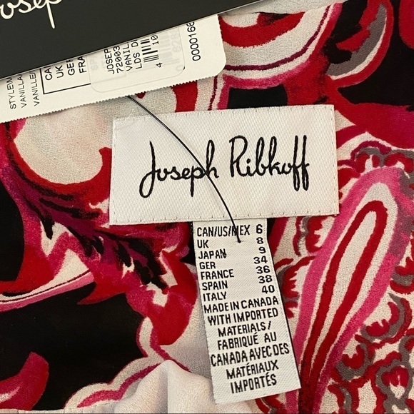 Joseph Ribkoff Sleeveless Vanilla Multi Color Shift Dress Size 6 - Picture 6 of 10